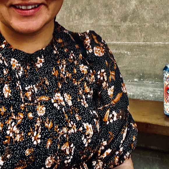 Zana Floral Dot Frazier Smocked Tiered Midi Dress by Sugarlips - Picture 5 of 6